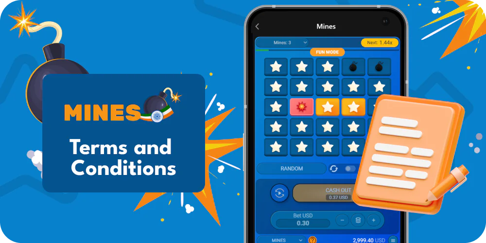 Mines game India Terms and Conditions